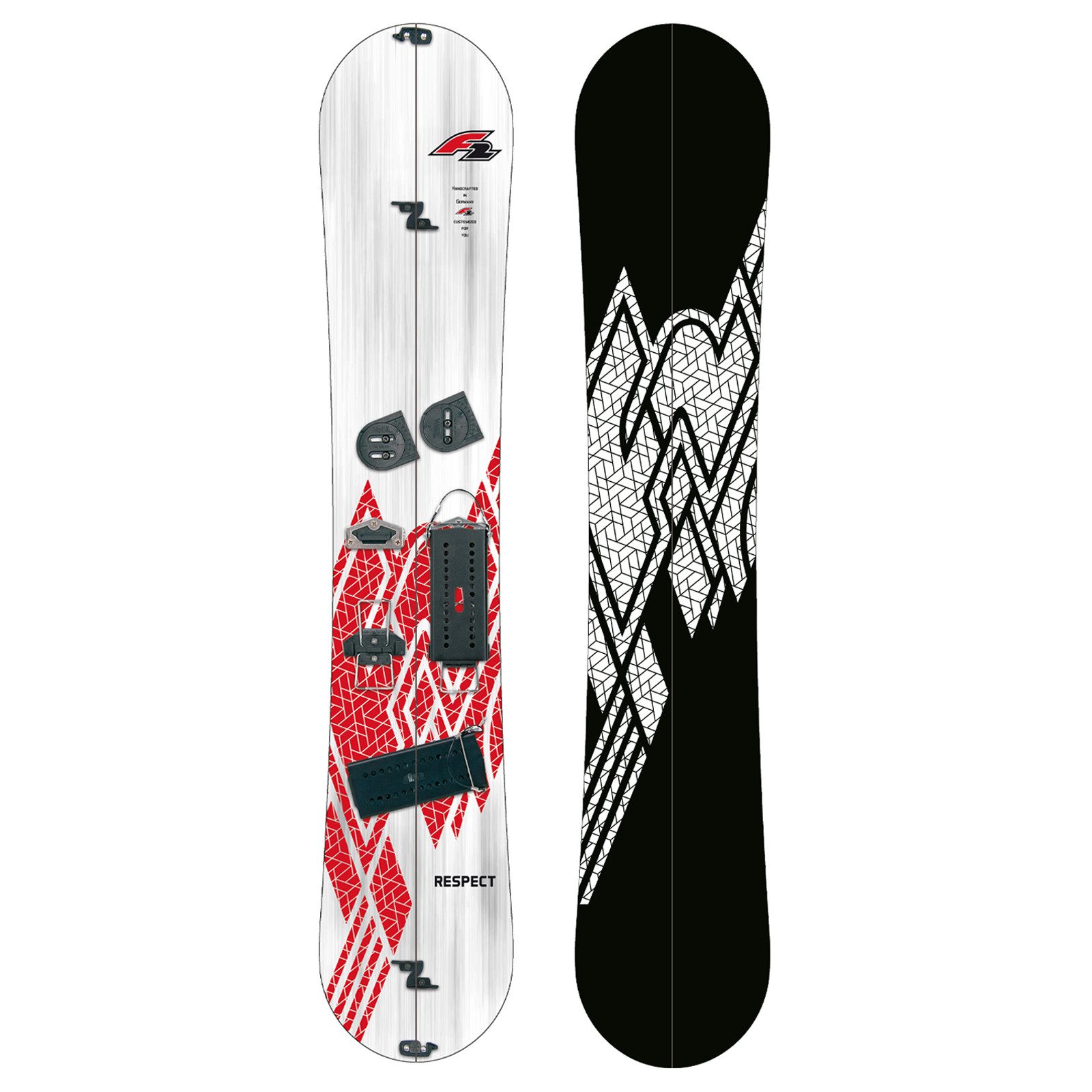 F2 Snowboard F2 Snowboard Respect + Voile & Skins 168cm Splitboard Weiss – Sale