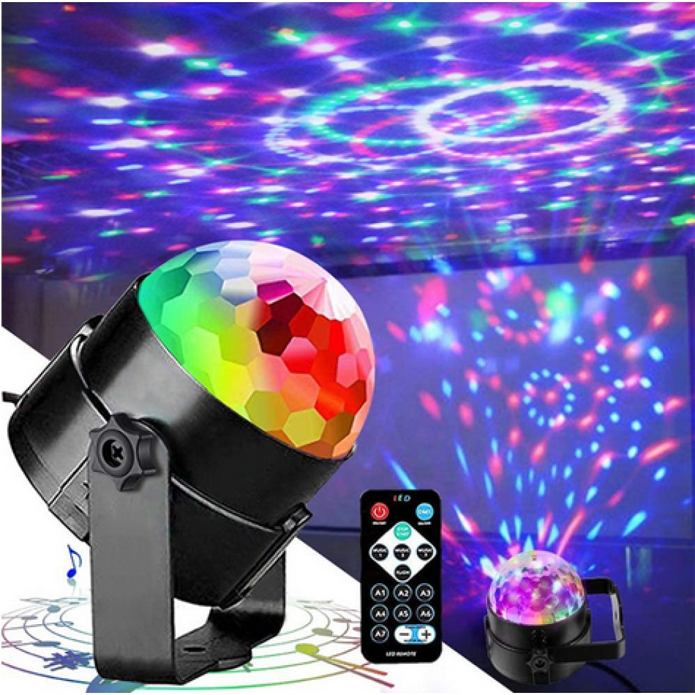 SADA72 Disco-Ball-Lichter Stimmen-aktiviert USB-betrieben UV-Bühnen-Lampe KTV-Bar blinkende Atmosphäre Auto Kristall-Party Party-Lichter Mini DJ Disco-Lichter 