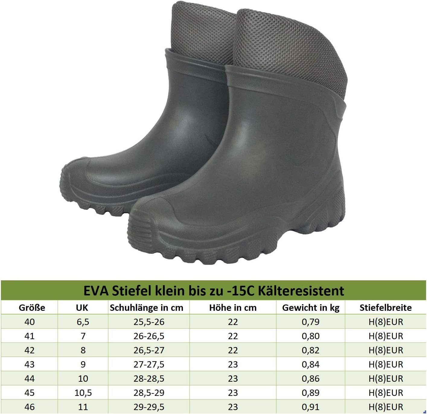 Fortmen Leichte gefütterte Gummistiefel Arbeit Outdoor Thermo Winter Angler Gummistiefel