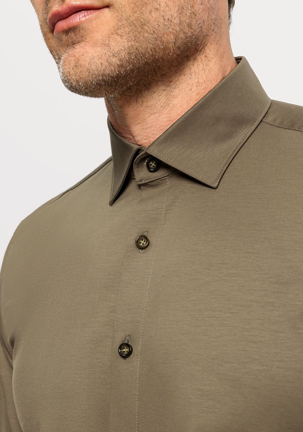 OLYMP Businesshemd Level Five body fit Jerseyshirt in Jersey Qualität