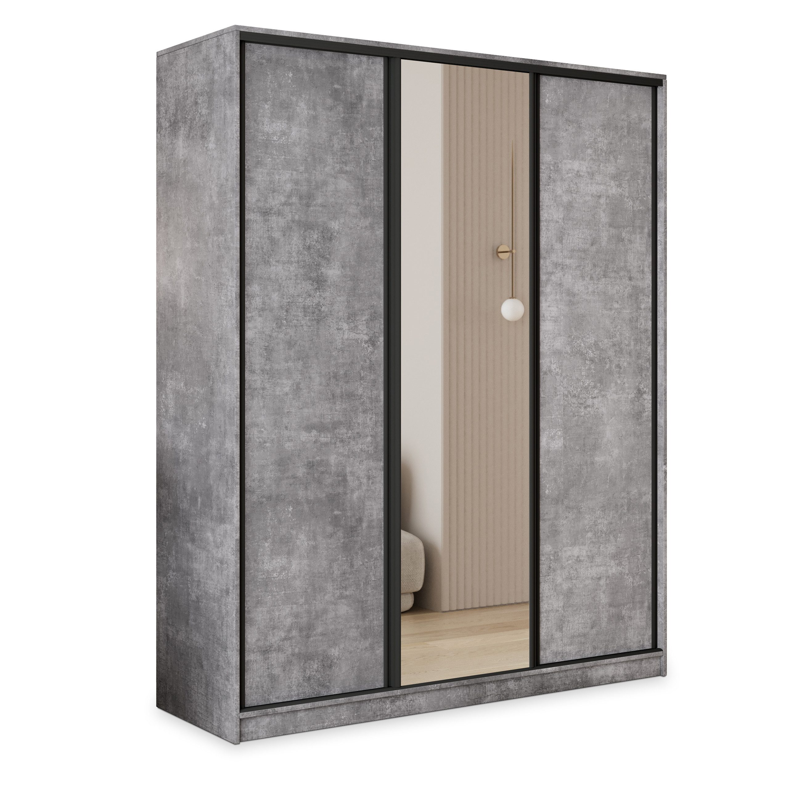 Masseno Schwebetürenschrank TARI Kleiderschrank mit Spiegel und Schubladen günstig online kaufen