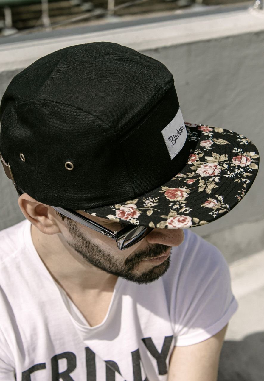 Blackskies Snapback Cap Florale 5-Panel Cap Black Beauty - Schwarz-Floral