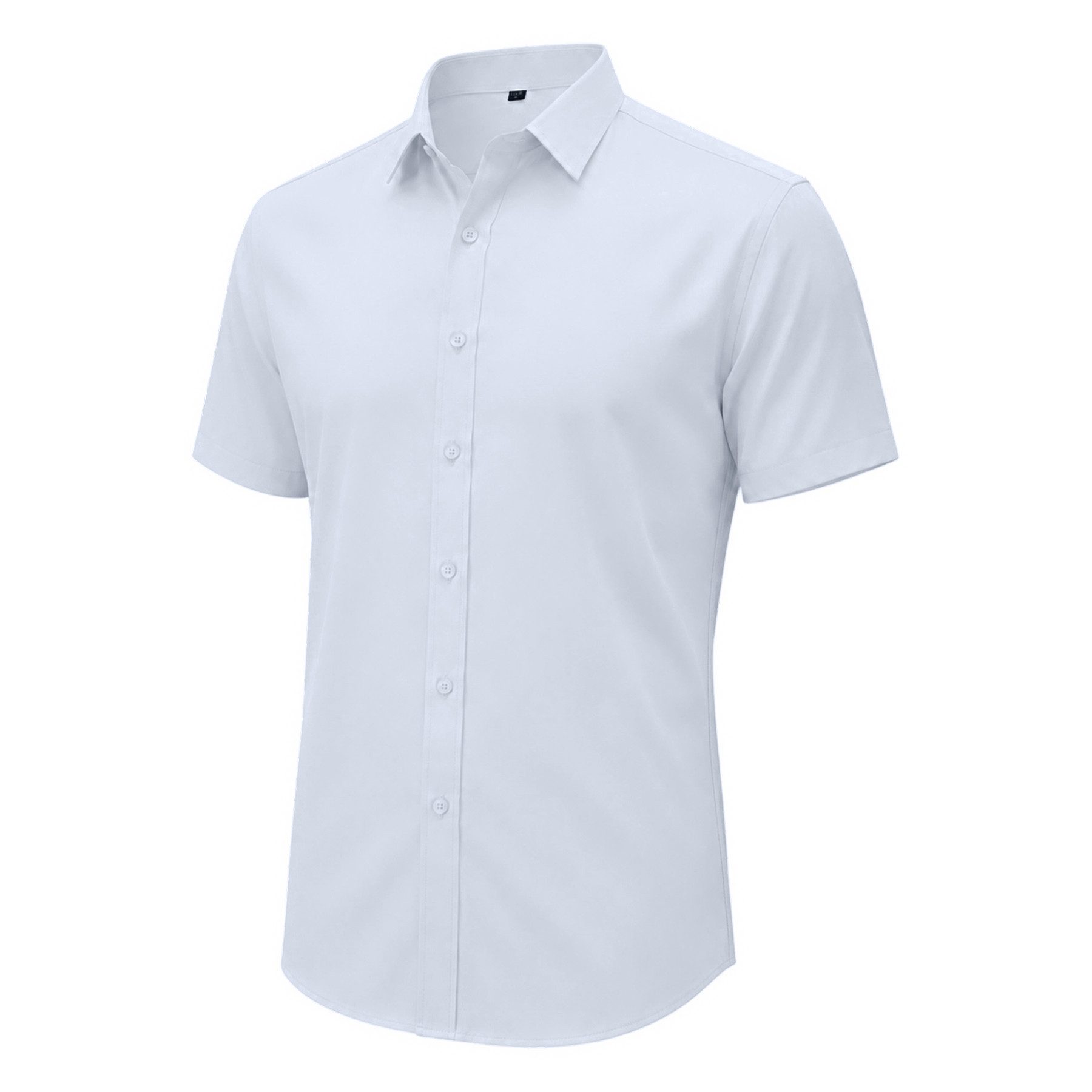 Allthemen Kurzarmhemd Herren Kurzarmhemd klassischer Kragen Regular Fit Business Hemd – Bild 2 von 5