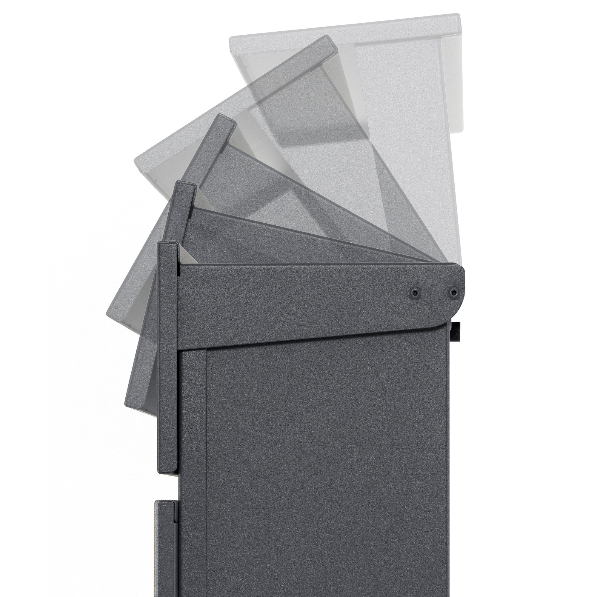 Zelsius Standbriefkasten Briefkasten mit Zeitungsfach, Standbriefkasten in Anthrazit (RAL7016), Standhaft gegen Wind- und Wettereinflüsse