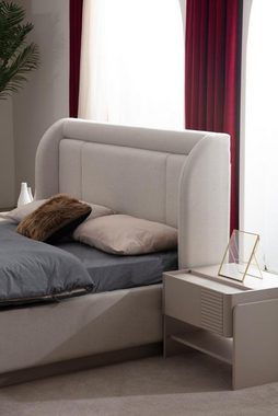 JVmoebel Schlafzimmer-Set Schlafzimmer Garnitur Modernes Bett 2x Nachtkonsolen 4tlg Neu, (4-St., Bett/2x Nachttische/Schminktisch), Made in Europa