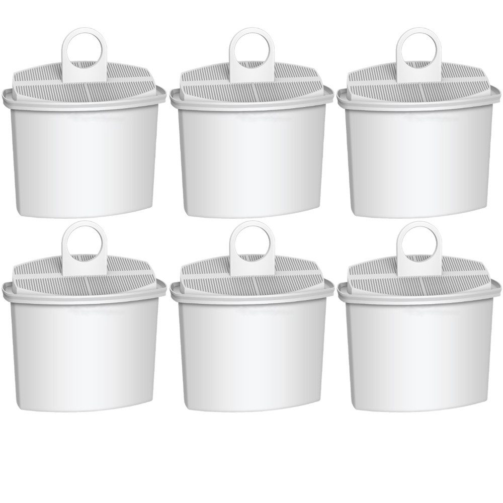 Trade-Shop Wasserfilter 6x passend für Braun KF3100 KF312 KF3120 KF500 KF570 KFT1 KF510 KF520, Zubehör für Braun KWF2 BRSC006 63112770 63112789, Wasserfilter / Filterpatrone / Filterkartusche