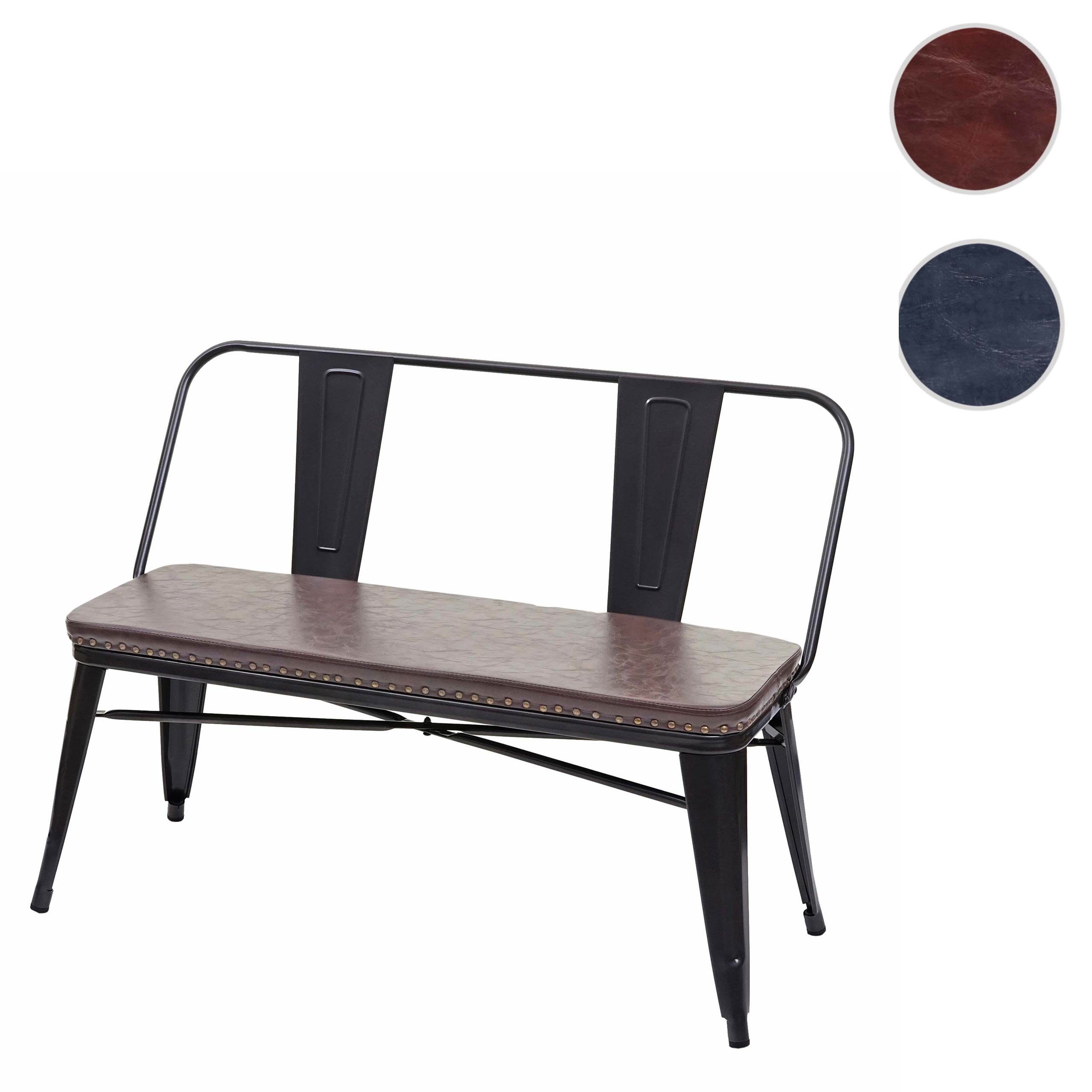 Kunstleder, schwarz MCW und Ecken braun, Sitzbank MCW-H10-SB, Gepolsterte | Sitzfläche Kanten Abgerundete braun aus