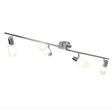 EGLO LED Deckenleuchte, Leuchtmittel inklusive, Warmweiß, Decken Strahler Spot Lampe Wohnraum Glas Balken Leuchte