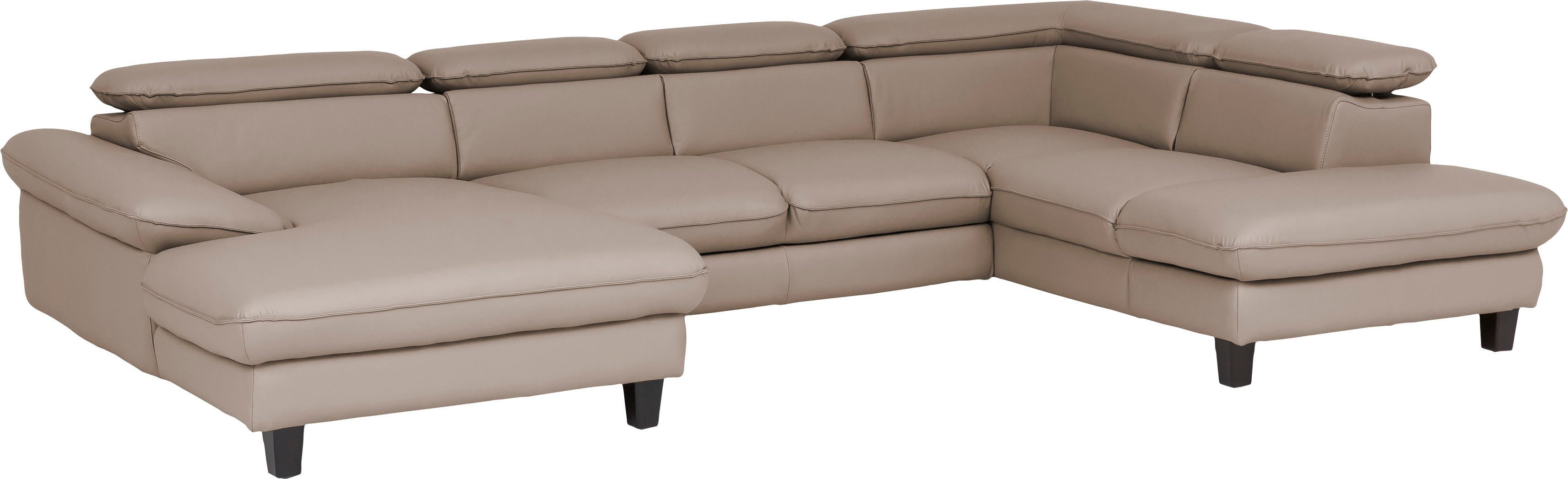 OTTO home Wohnlandschaft Pilot U-Form, mit Kopfteilverstellung, wahlweise mit Schlaffunktion & Bettkasten