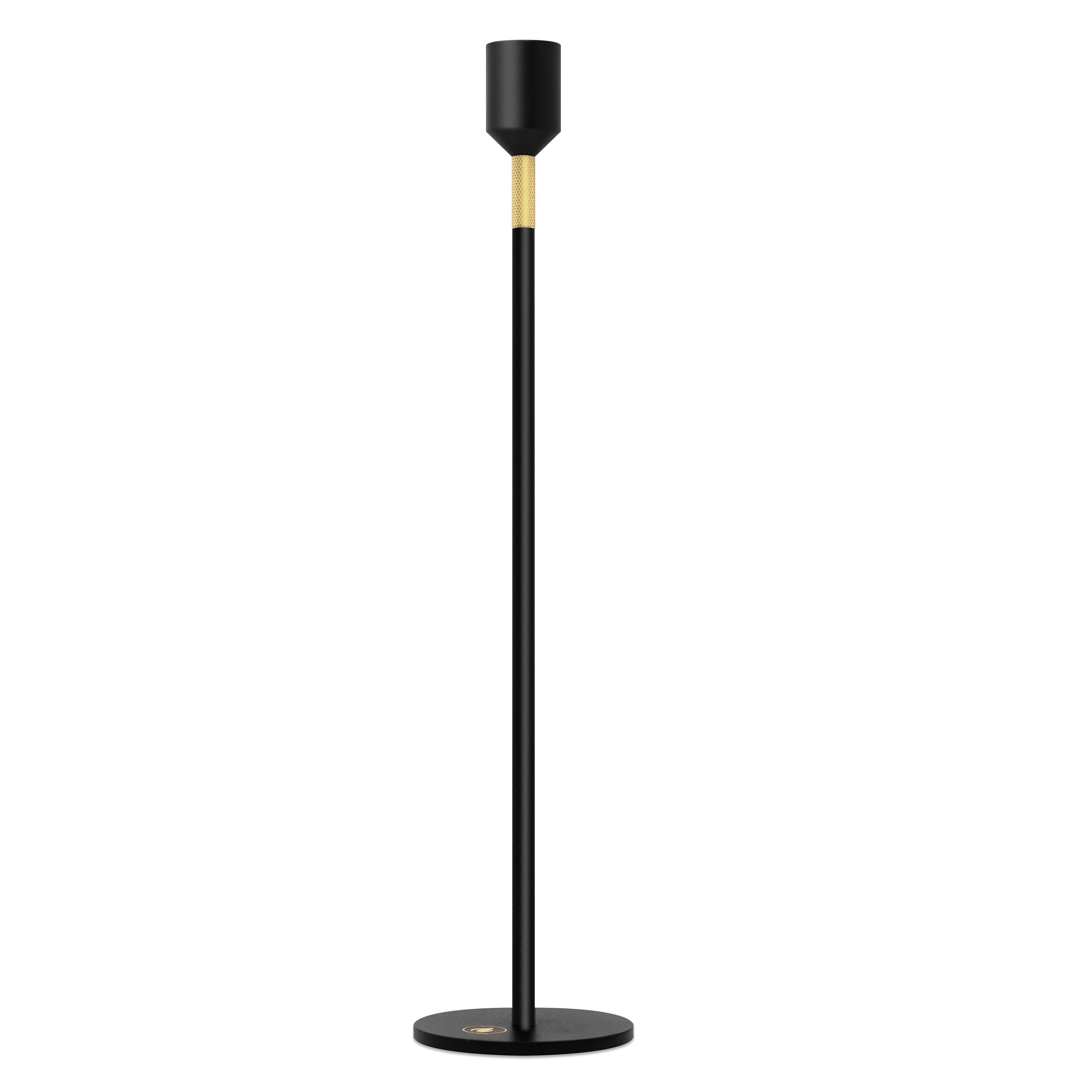 Nordic Flame Kerzenständer Kerzenständer BLACK schwarz gold 34cm