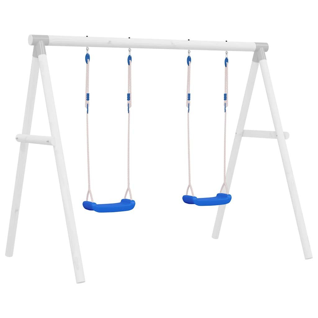 vidaXL Spielturm Schaukelsitze mit Seilen 2 Stk. Blau 38x16 cm Polyethene