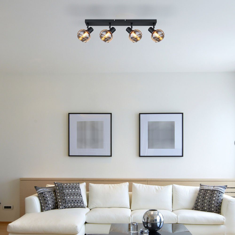 L Wohnzimmerleuchte Globo Spots Deckenlampe Deckenspot, Deckenleuchte beweglich Schwarz