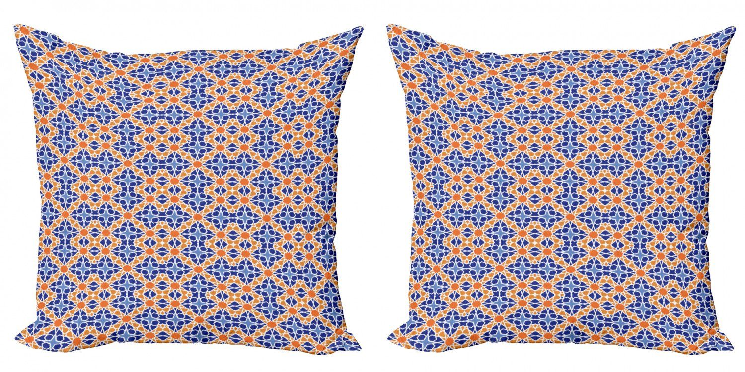 Kissenbezüge Modern Accent Doppelseitiger Digitaldruck, Abakuhaus (2 Stück), Boho Marokkanische Stern-Entwurf