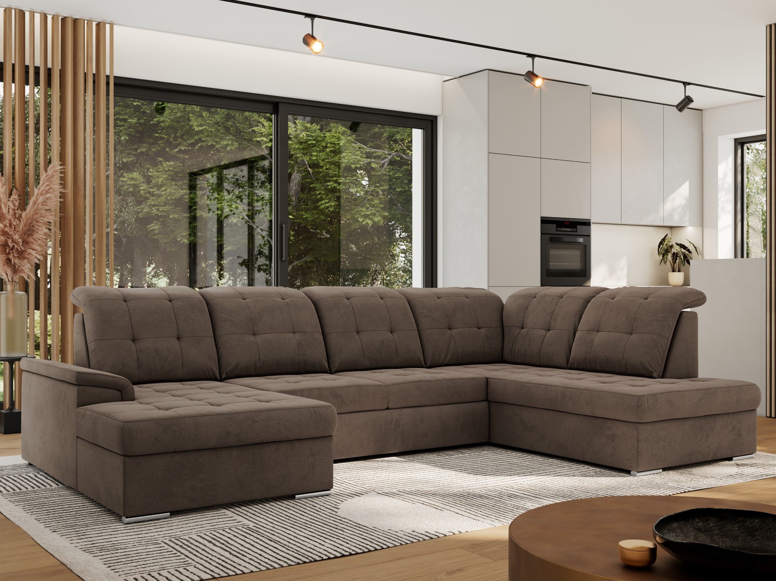 MKS MÖBEL Ecksofa MADRITO U, set, Sofa U-form, mit Schlaffunktion und Bettk günstig online kaufen