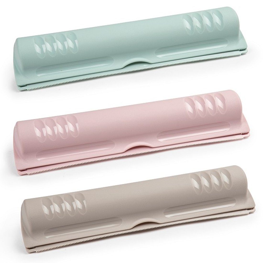 meberg Диспенсер для фольги Folienhalter Küchenfolien-Spender Alufolienabroller Folienhalter, (3-St), 3er Set Folienschneider für Frischhaltefolie Alufolie Folienabroller