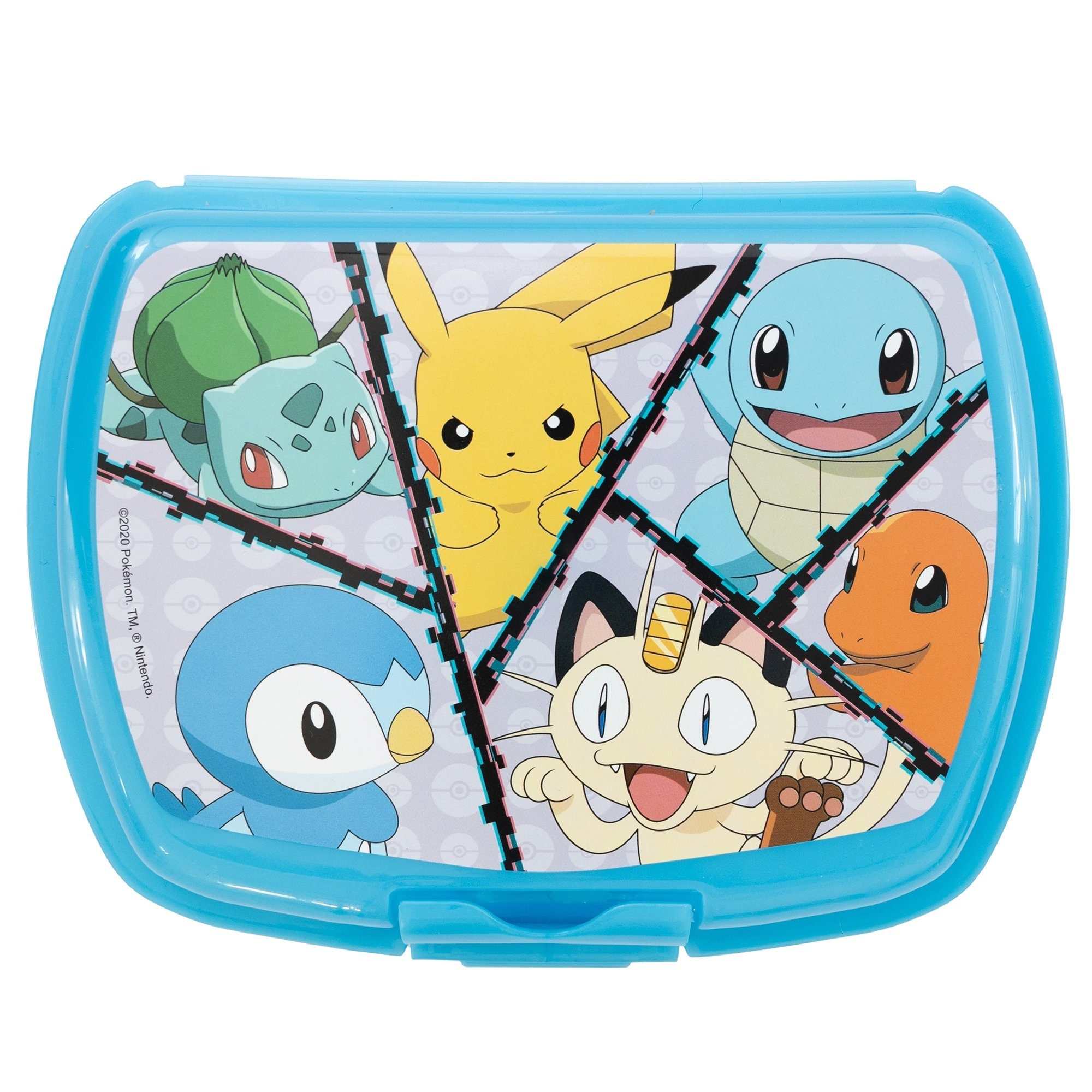 teiliges Trinkflasche Messer POKÉMON Gabel Brotdose 4 Pikachu und Kinder (4-tlg), Set, Lunchbox Pokemon Kunststoff,