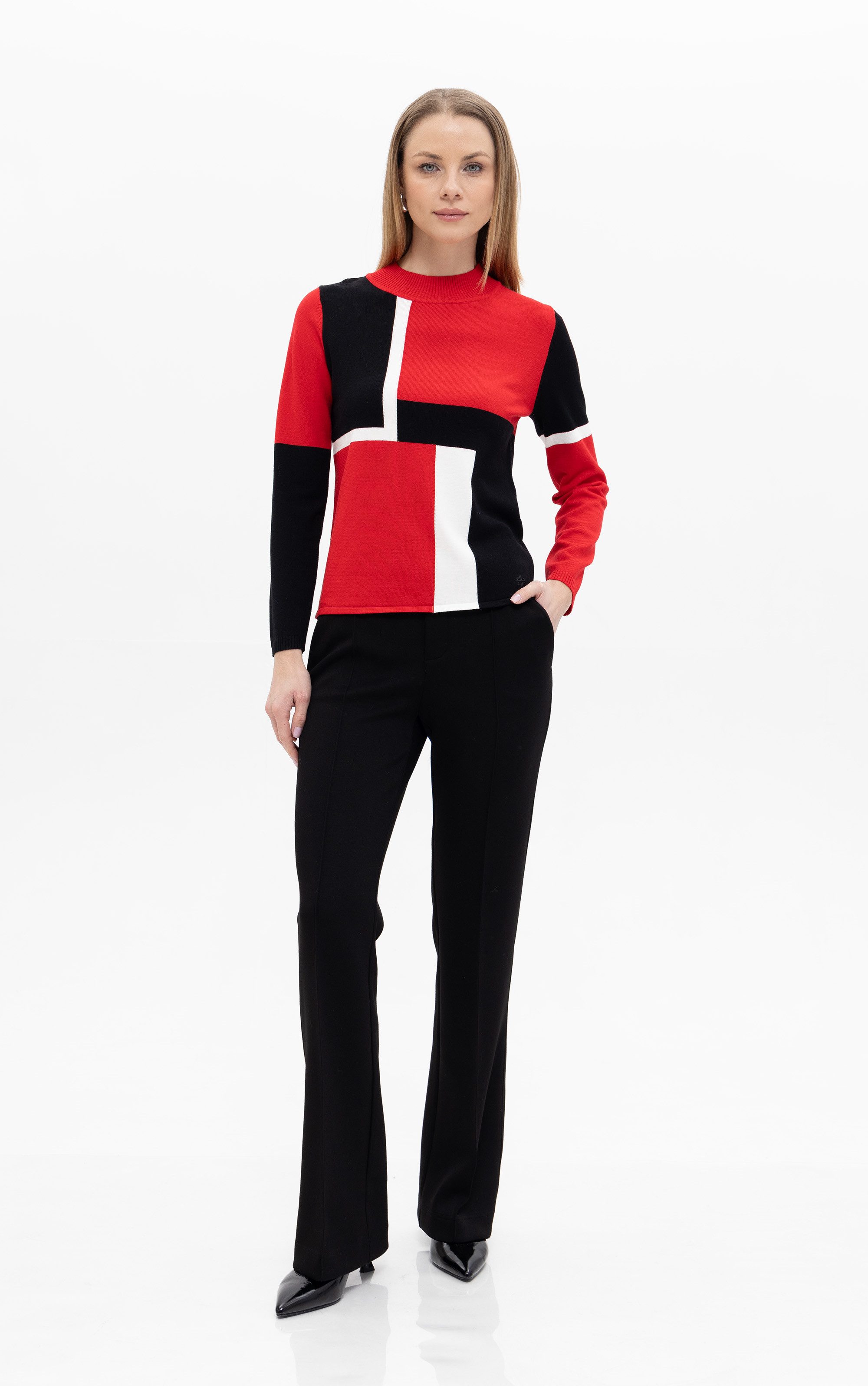 Passioni Strickpullover im Colourblock-Design günstig online kaufen