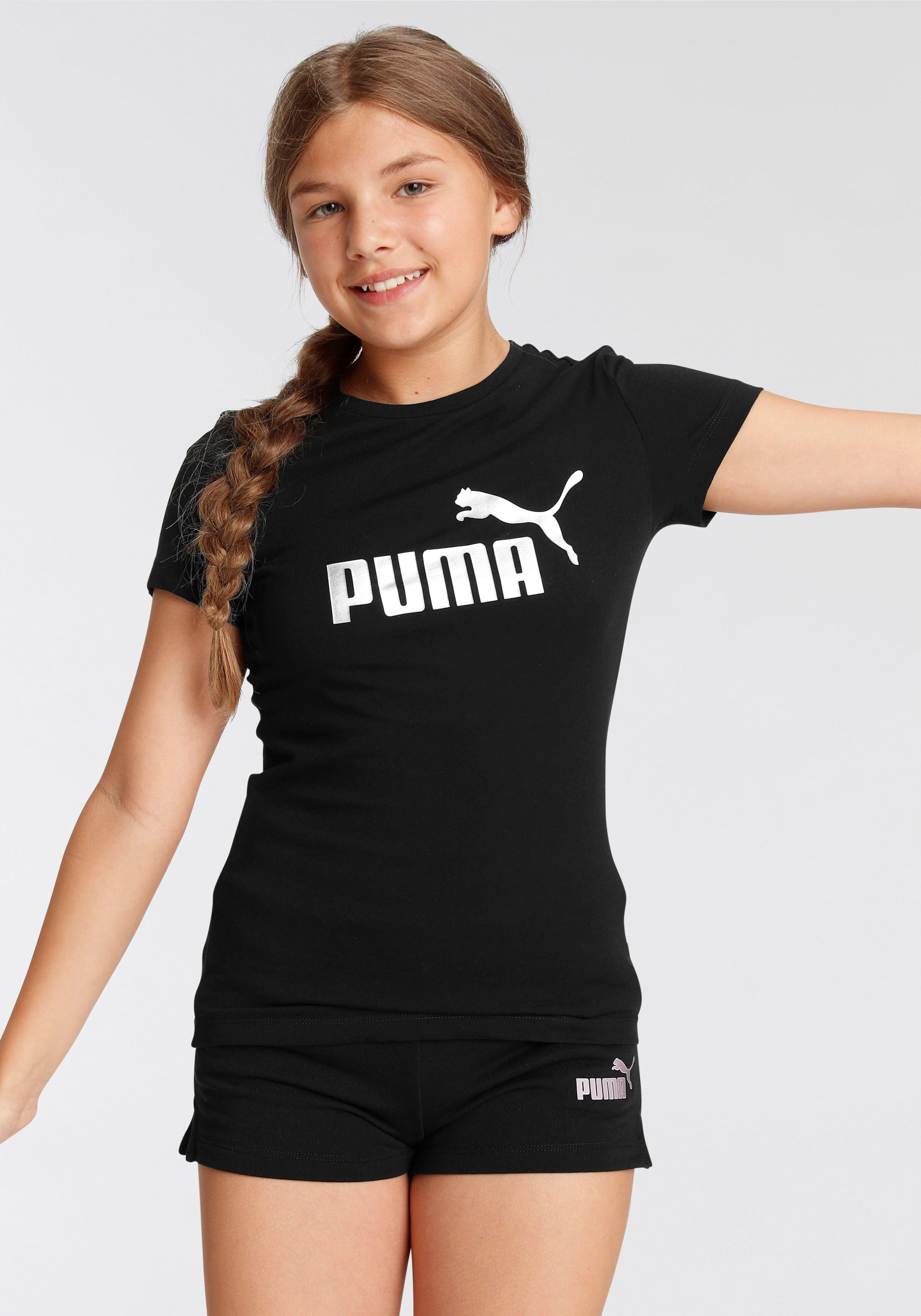 LOGO Black ESS+ G PUMA TEE Puma T-Shirt