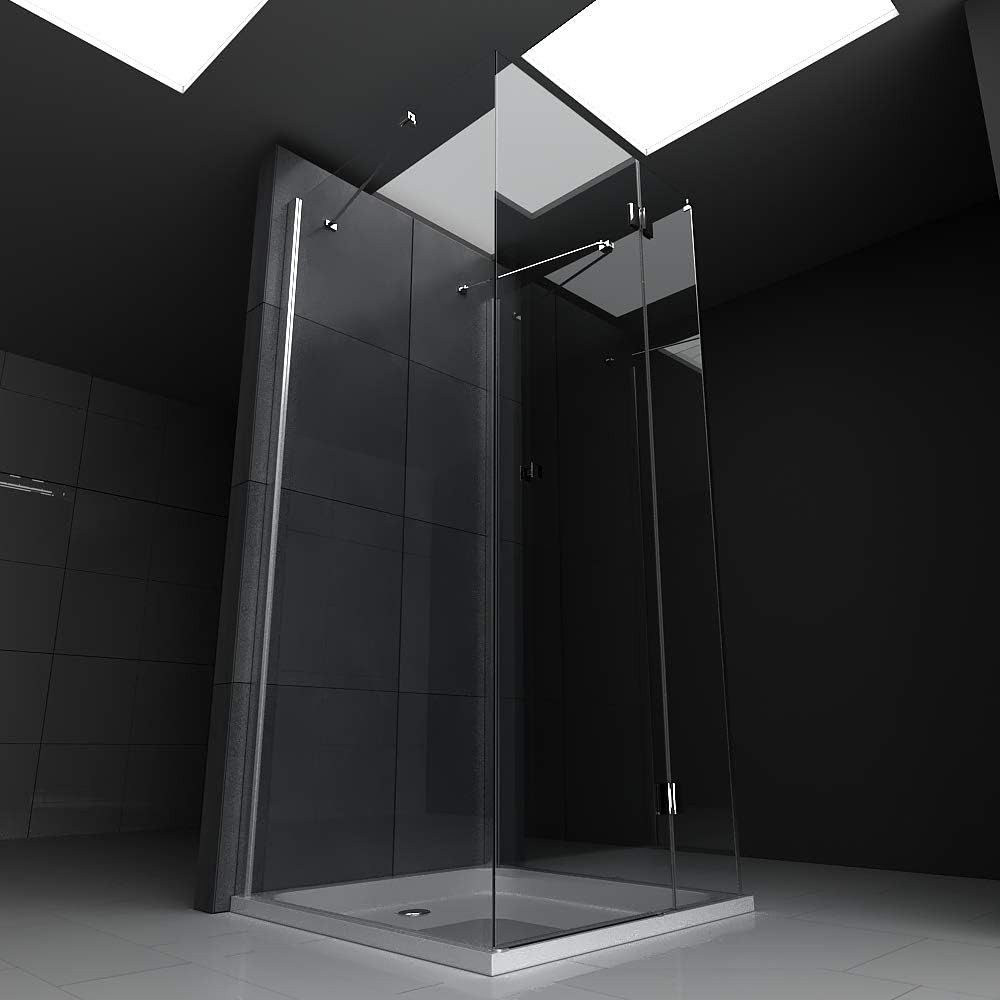 Alpenberger Eckdusche U-Form Duschkabine - Komplettdusche 3 Seitig Duschabt günstig online kaufen