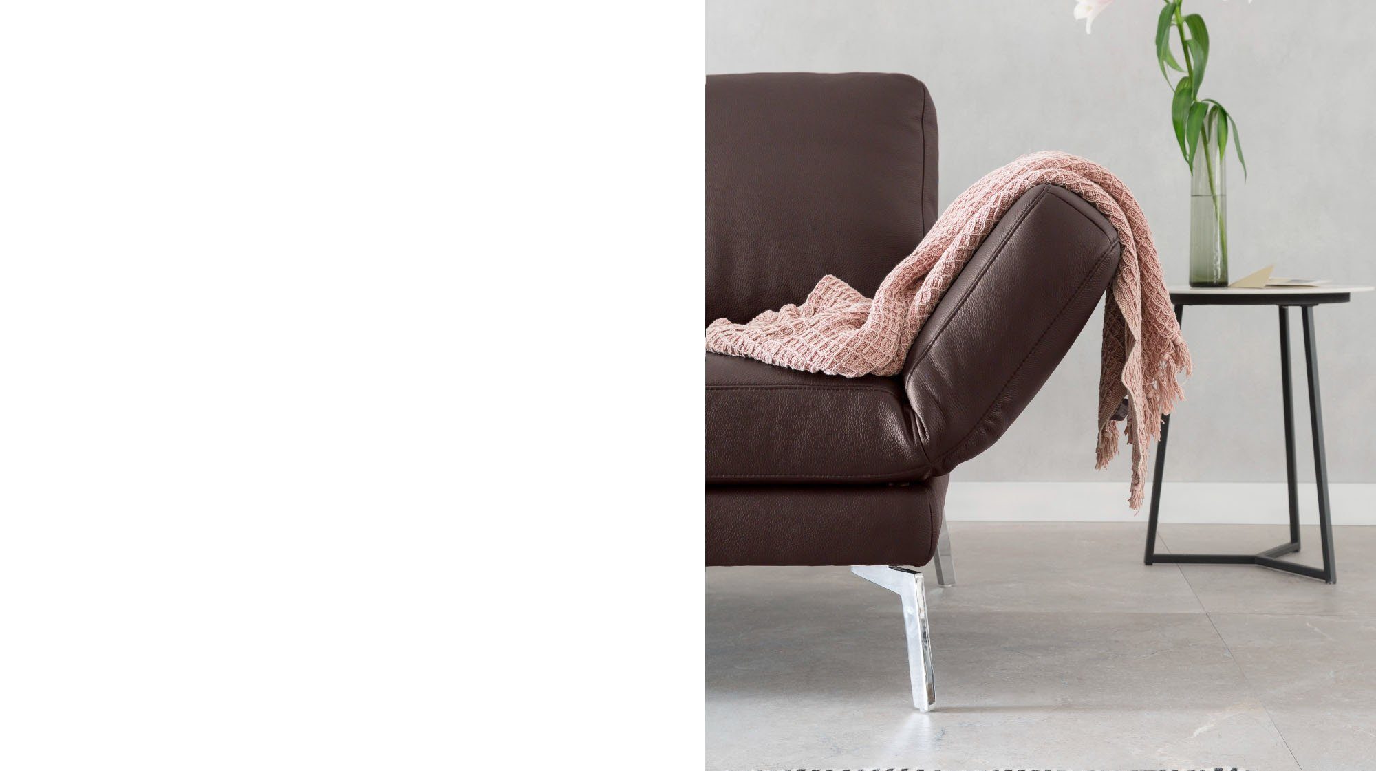 KAWOLA 2-Sitzer verschiedene braun HURRICANE, Leder Farben Sofa