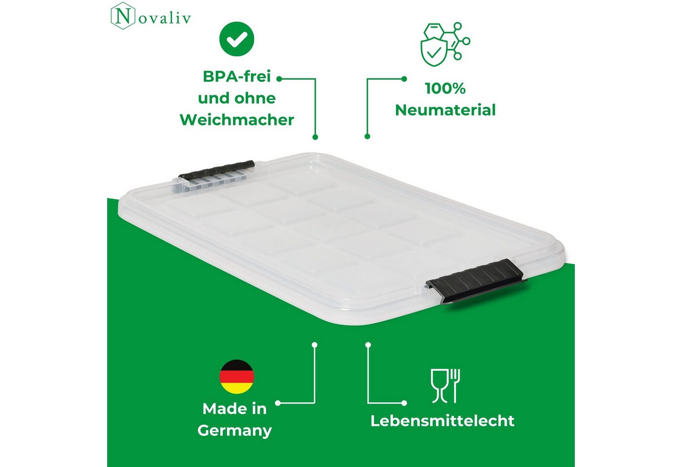 Thumbnail - Novaliv Aufbewahrungsbox - (2 St), Deckel