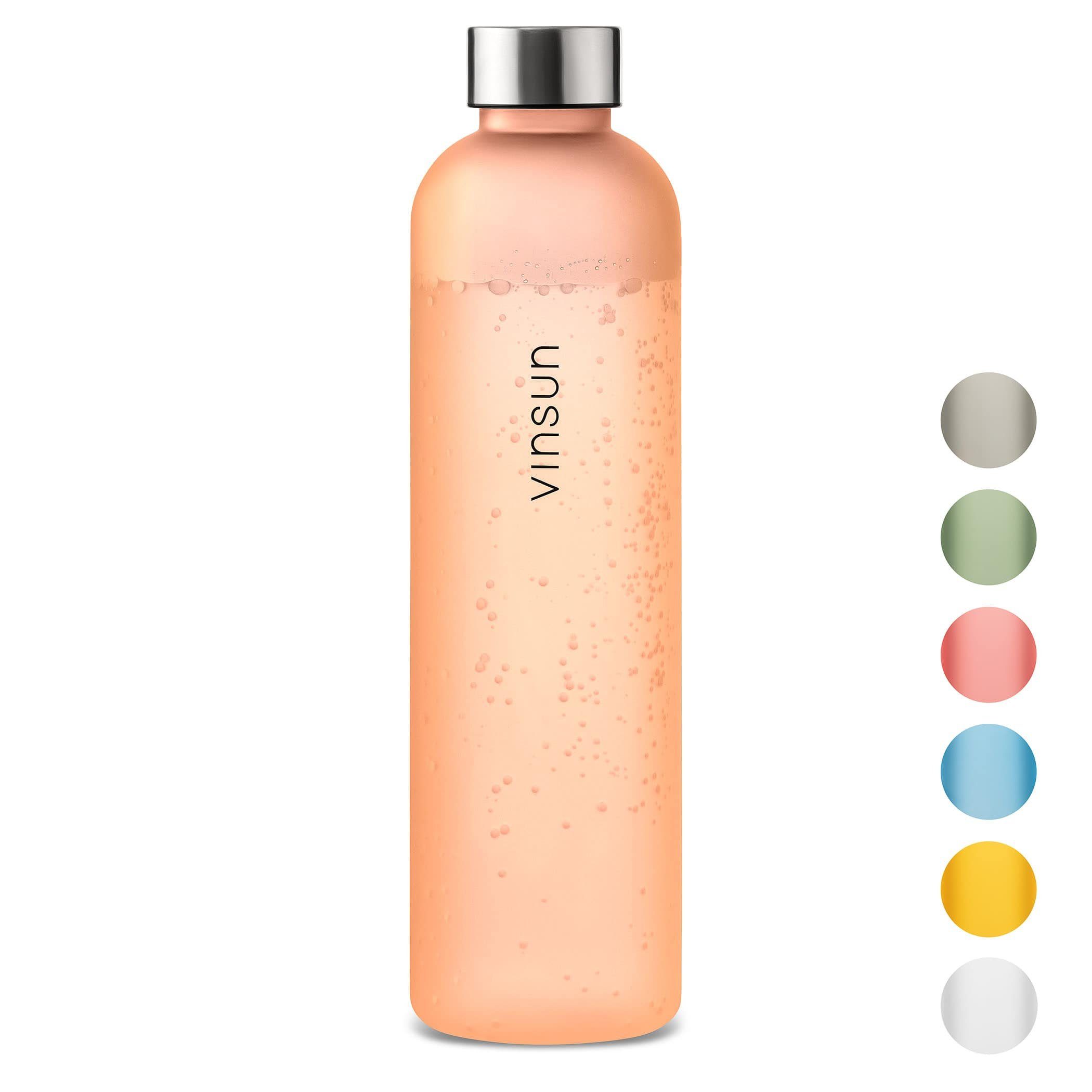 Vinsun Trinkflasche Tritan Wasserflasche 1L, Sportflasche Kohlensäure geeignet & BPA frei, Auslaufsicher, bruchsicher, geruchs- und geschmacksneutral