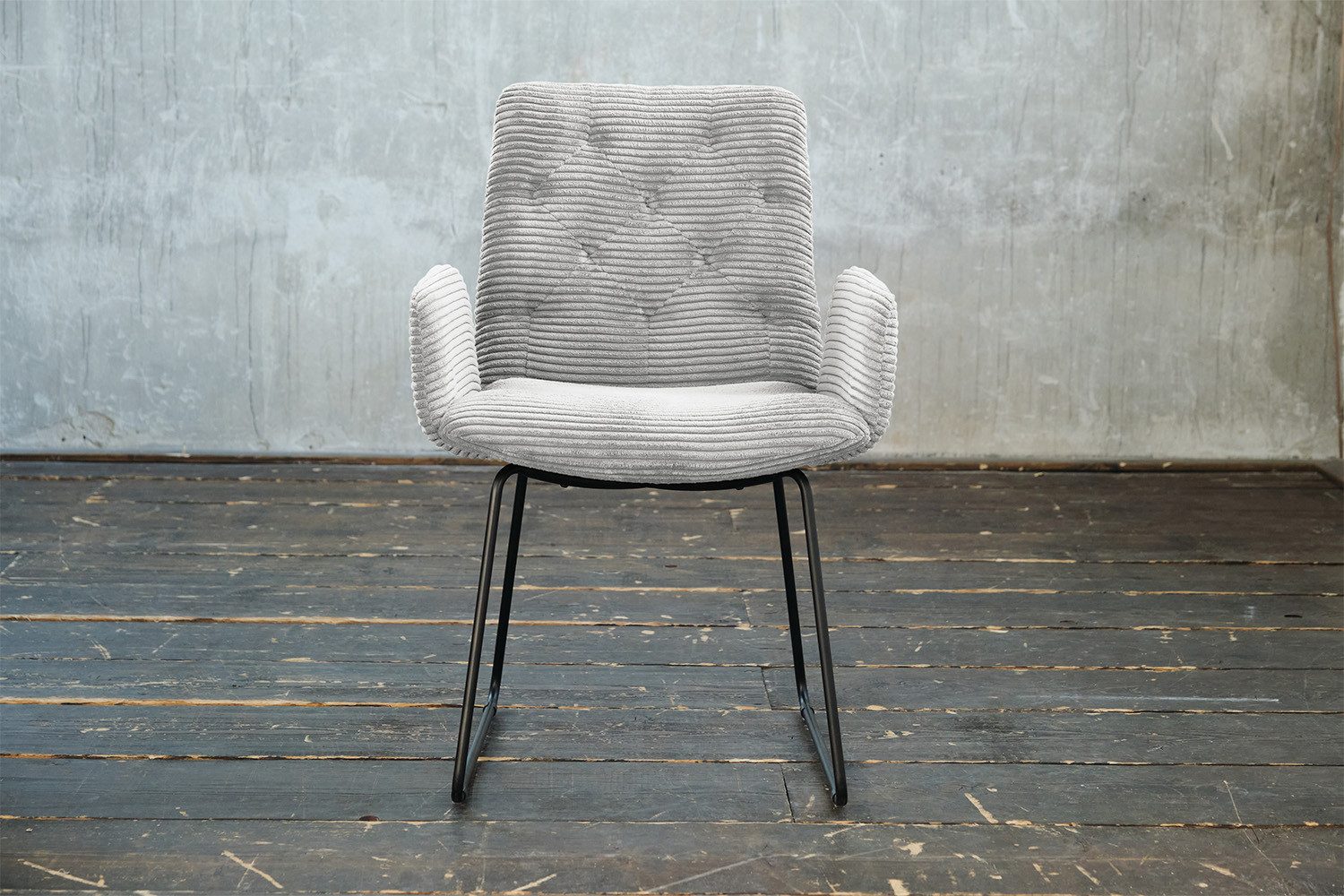 KAWOLA Esszimmerstuhl NEW CHARME, Stuhl Esszimmersessel Cord, mit od. ohne Drehfunktion, versch. Farben