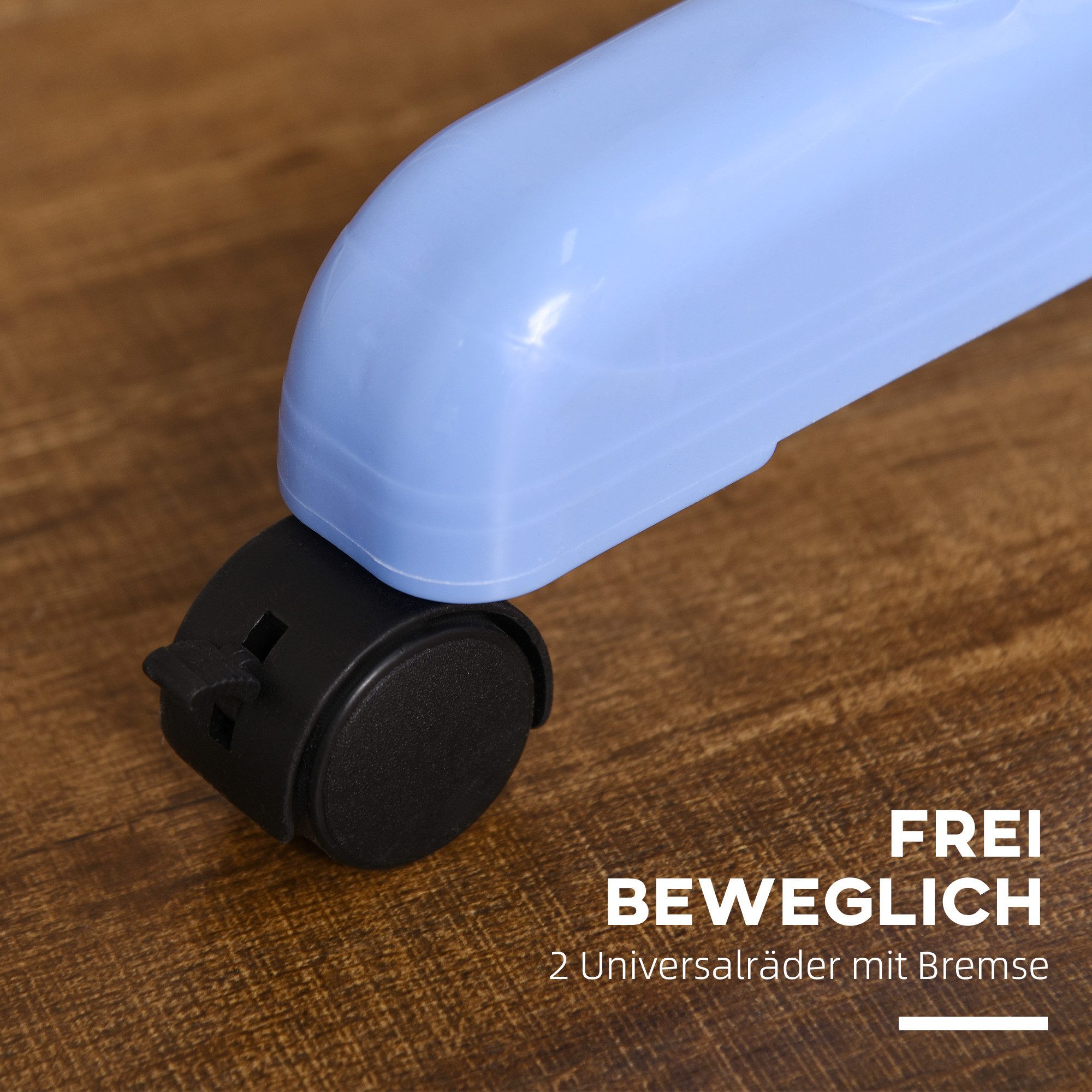 HOMCOM Wäscheständer Wäschetrockner Turmwäscheständer Standtrockner mit 4 Ebenen, Stahl Blau 73 x 45,5 x 177cm – Bild 5 von 5