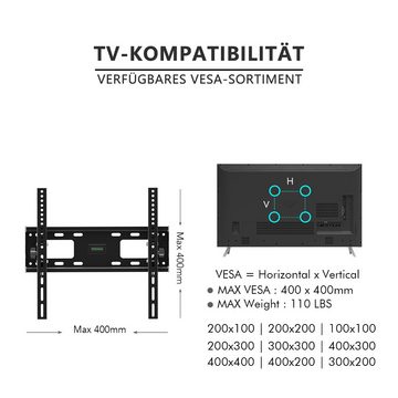 Fine Life Pro TMW400 TV-Wandhalterung, (bis 65,00 Zoll, mit Wasserwaage, für 32''-65'' TV)