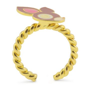 Monkimau Fingerring Damen Ring Reh 18k Gold plattiert (Packung), 18 Karat vergoldet
