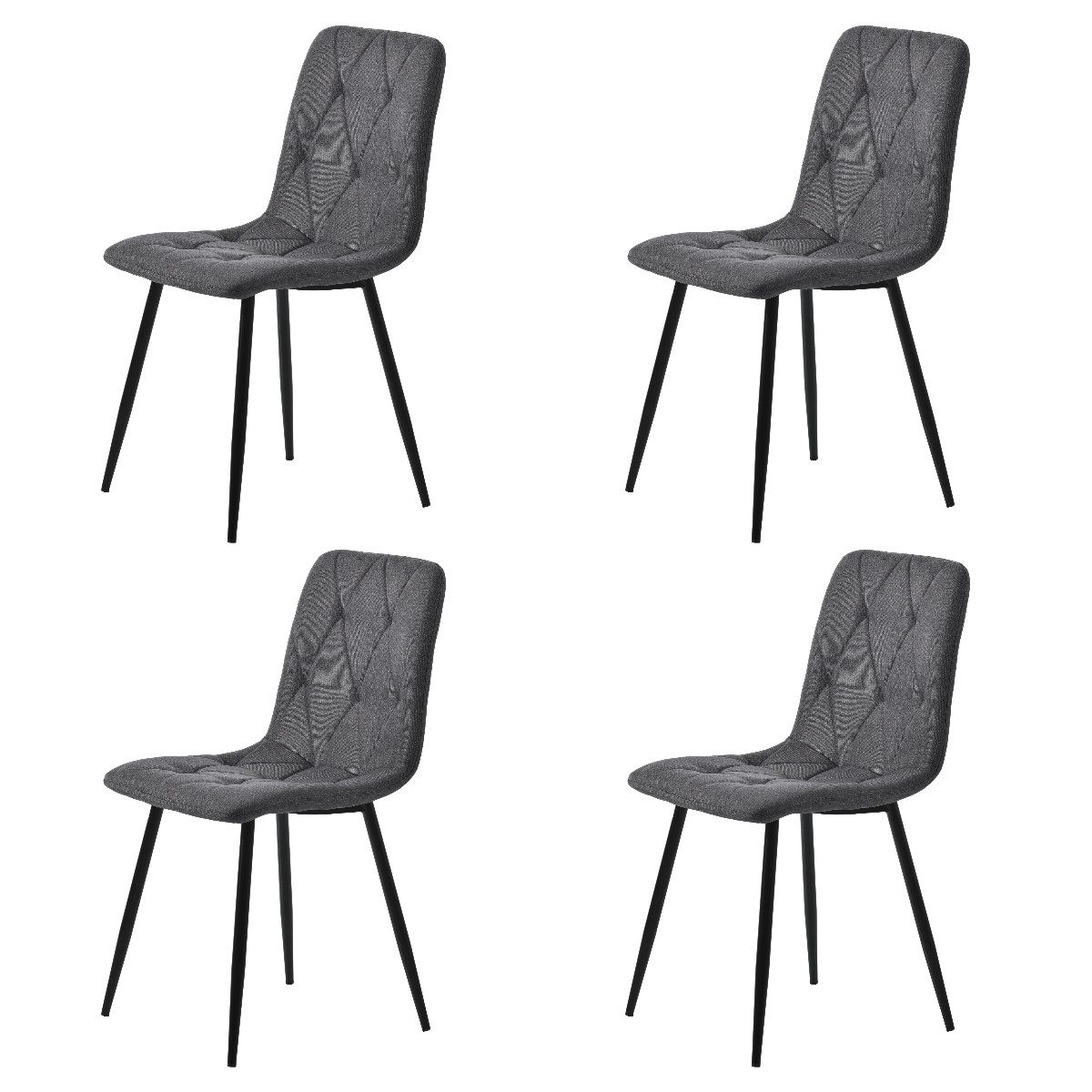IDEASY 4-Fußstuhl 4St, Polsterstuhl Design Stuhl, günstig online kaufen