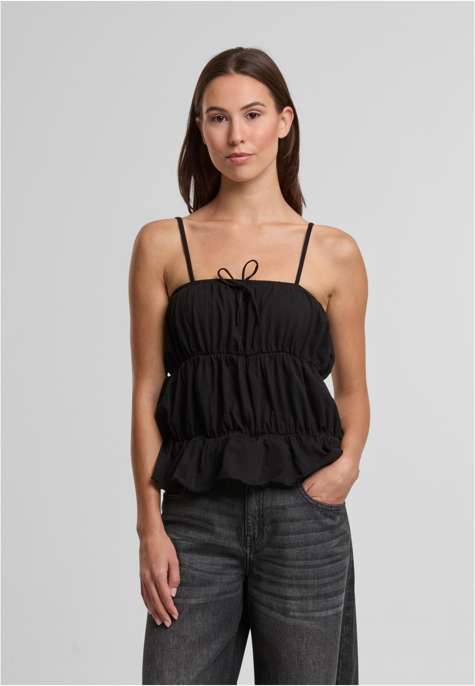 URBAN CLASSICS Tanktop Damen Gebundenes Cami Top