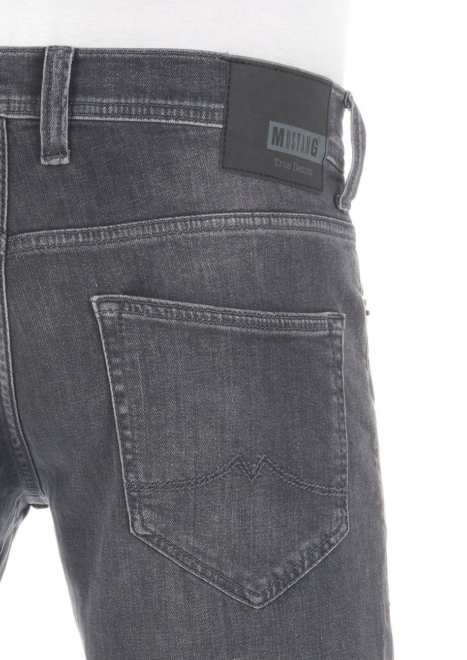 MUSTANG Tapered-fit-Jeans Herren Jeanshose Oregon Used Tapered mit Black Fit Denim (1009376-783) Denim Hose Stretch