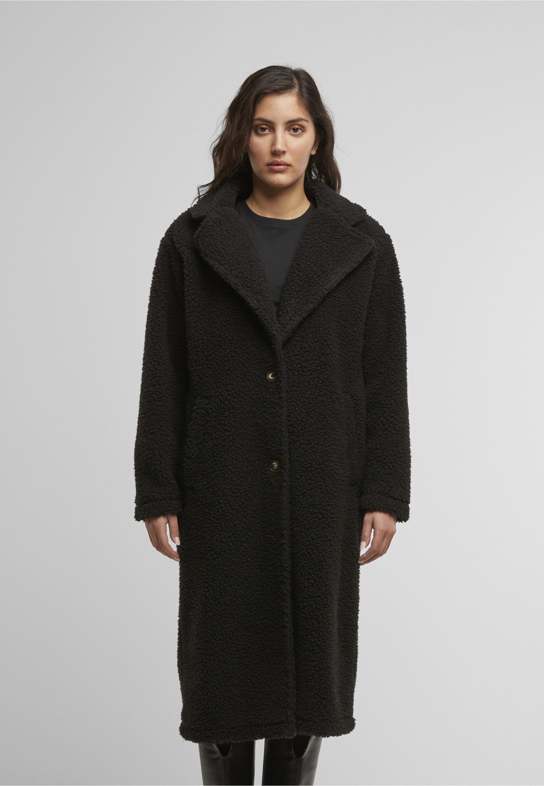 URBAN CLASSICS Winterjacke Urban Classics Ladies Teddy Long Coat (1-St) – Bild 5 von 5