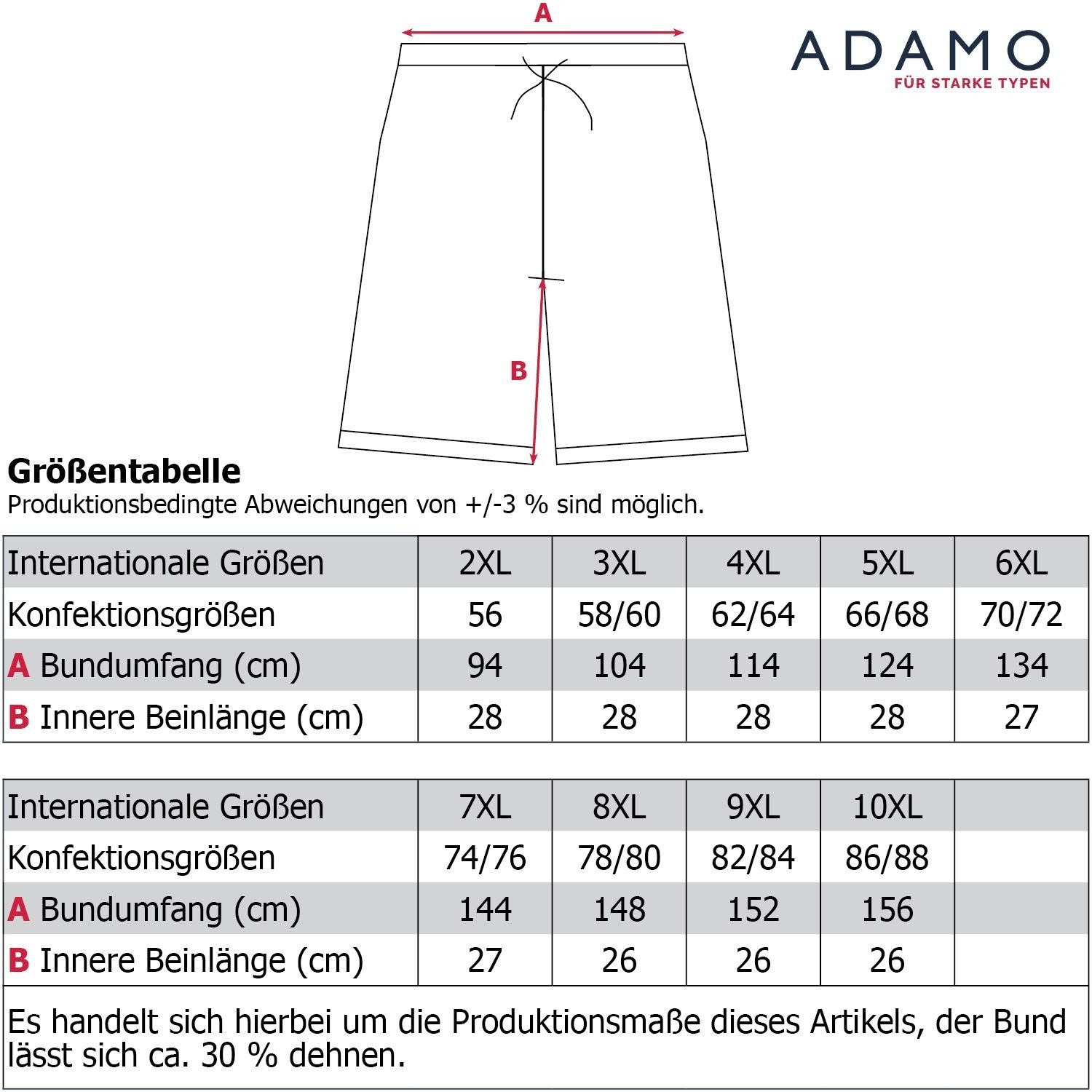 RennerXXL Jogginghose Adamo Marc Herren Sporthose kurz XXL-10XL günstig online kaufen