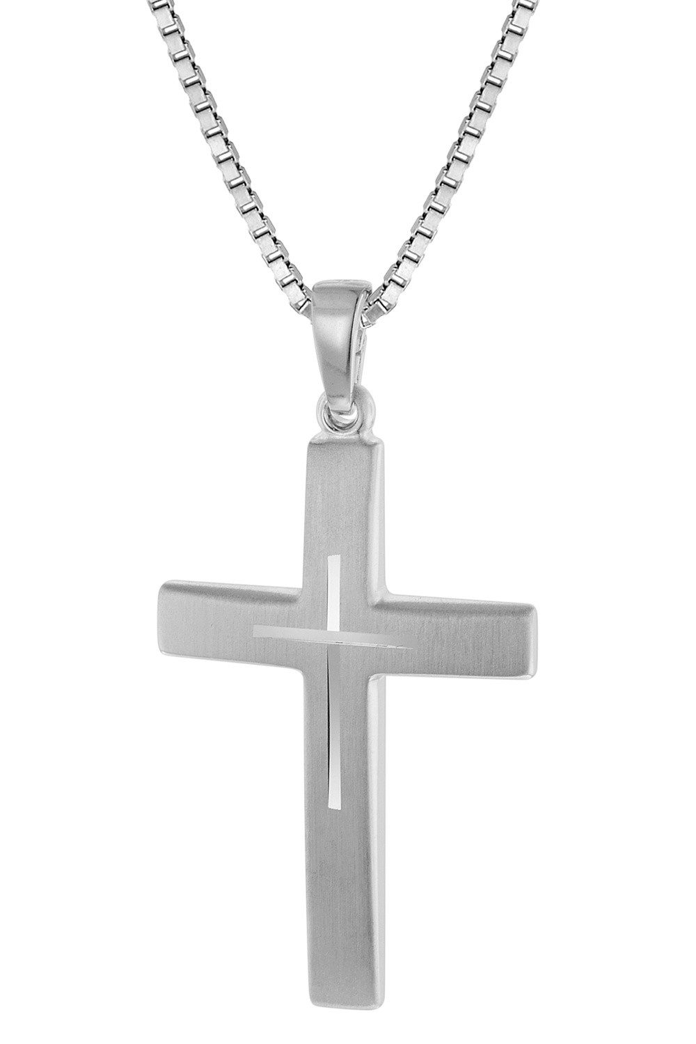 trendor Kette mit Anhänger Silber Kreuz günstig online kaufen