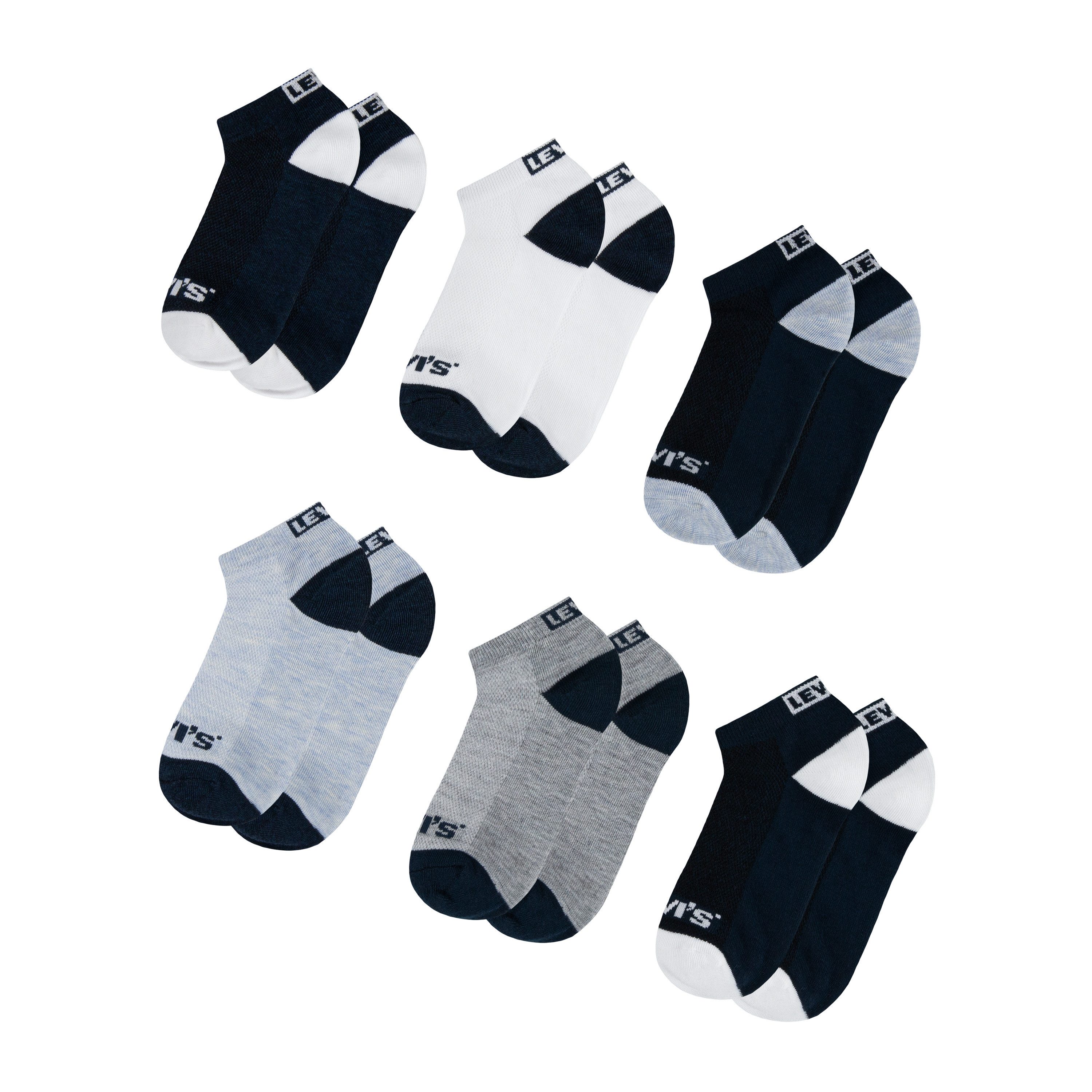 Levi's® Kids Kurzsocken LHN BOX TAB LOW CUT 6PK MarkeL (Packung, 6-Paar) UNISEX