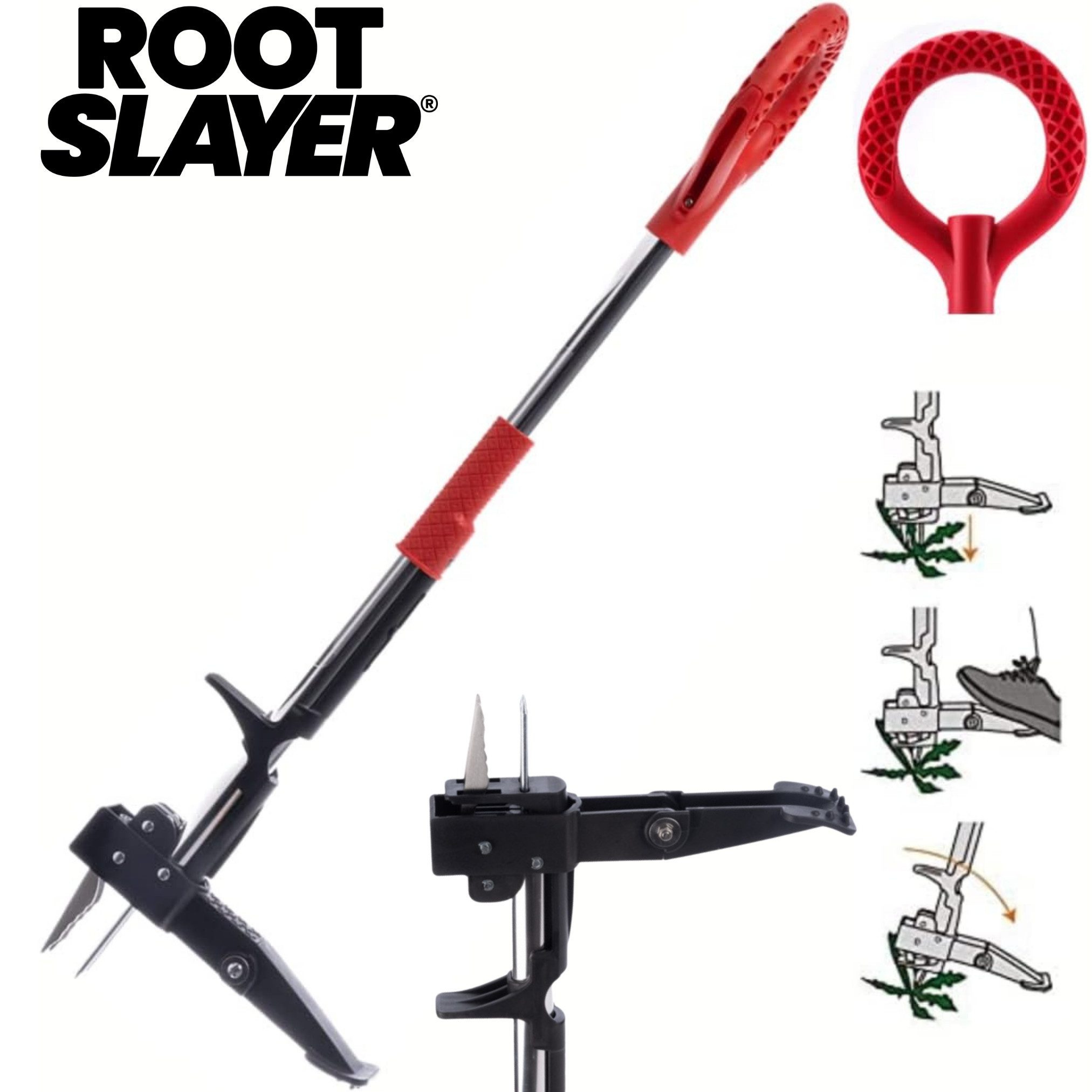 Root Slayer® Unkrautstecher Radius Garden Weeder, 100 cm Gesamtlänge, (1-tlg), Unkrautentferner mit Stiel