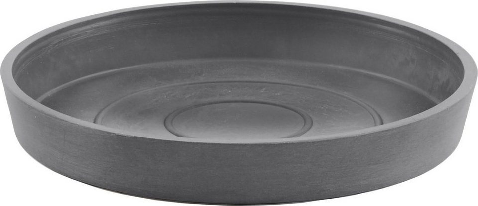 ECOPOTS Blumentopfuntersetzer ROUND SAUCER Grey, BxTxH: 15x15x2,5 cm