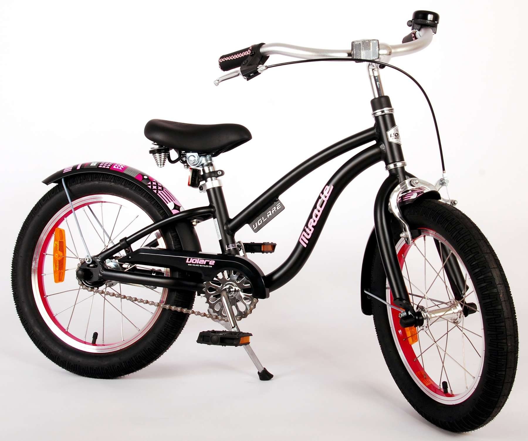 Mädchen 16 Fahrrad Miracle Stützräder (Mädchen Laufrad Kinder mit Rücktritt Zoll + Rutschfeste Kinderfahrrad Sicherheitsgriffe), Gang, Volare TPFSports Fahrrad - Handbremse, 1 Kinderrad Zoll Cruiser 16 mit