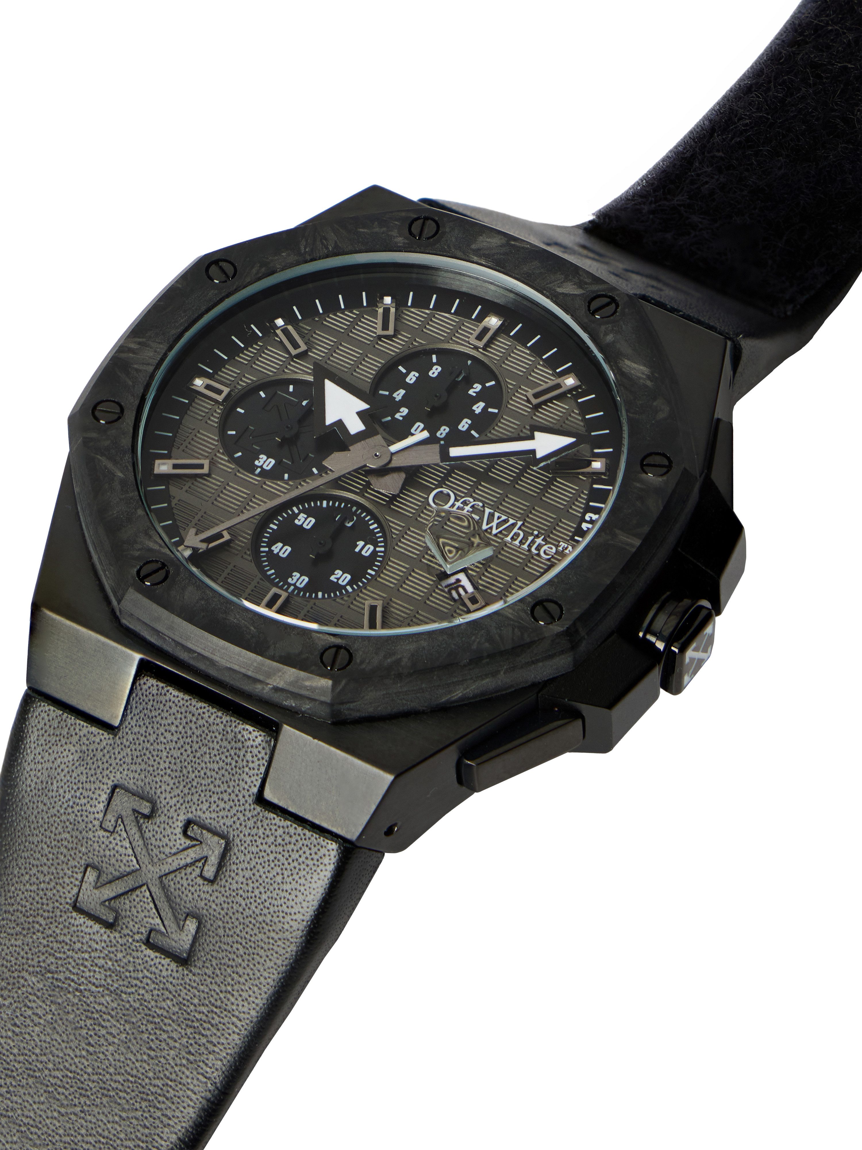 OFF-WHITE Chronograph FREQUENCY OW1G016L0035, Quarzuhr, Armbanduhr, Herrenuhr, Lederarmband, analog
