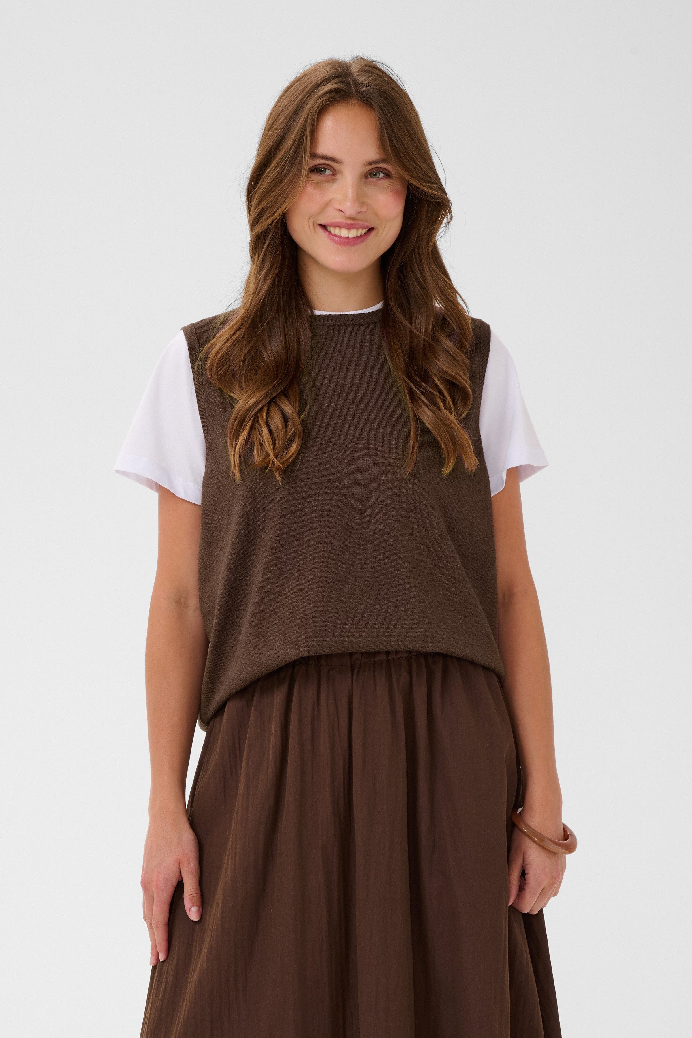 Saint Tropez Pullunder MilaSZ Vest Viskosemischung, Regular fit