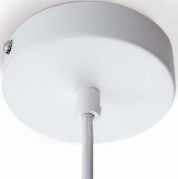 Paco Home Pendelleuchte »Hängelampe ALTONA GYPSUM-WHITE«, LED, E27, Lampe Für Wohnzimmer Esszimmer Küche, Höhenverstellbar