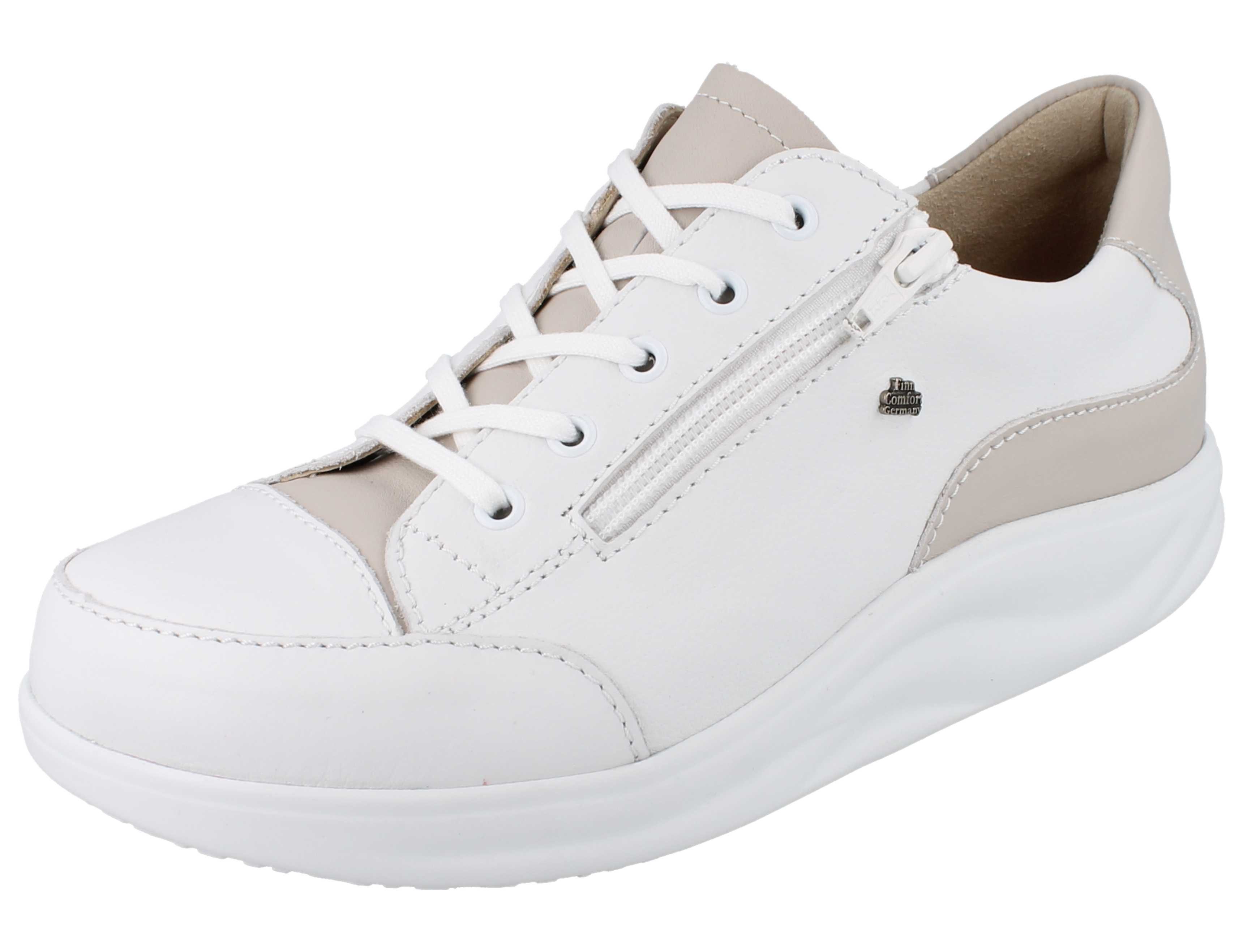 Finn Comfort FINN COMFORT FINNAMIC Hachiouji Damen Schnürschuhe weiss beige Schnürschuh Wechselfußbett