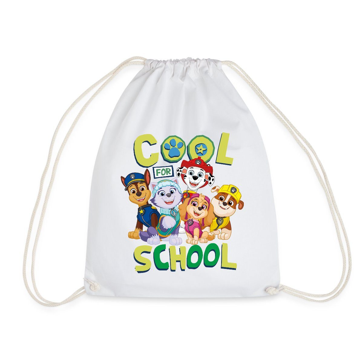 Spreadshirt Turnbeutel Paw Patrol Hauptcharaktere Cool For School Turnbeutel (1-tlg)