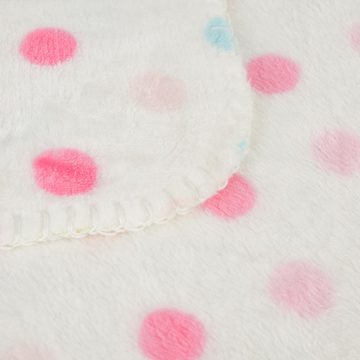Krabbeldecke Bieco Baby Kuscheldecke Fleece Dots Pink Flauschige Decke Kuscheldecke Baby Kinder Kuscheldecke Dünne Decke Flauschig Baby Blanket Kuscheldecke Kinder Geschenk zur Geburt Junge- und Mädchen, BIECO