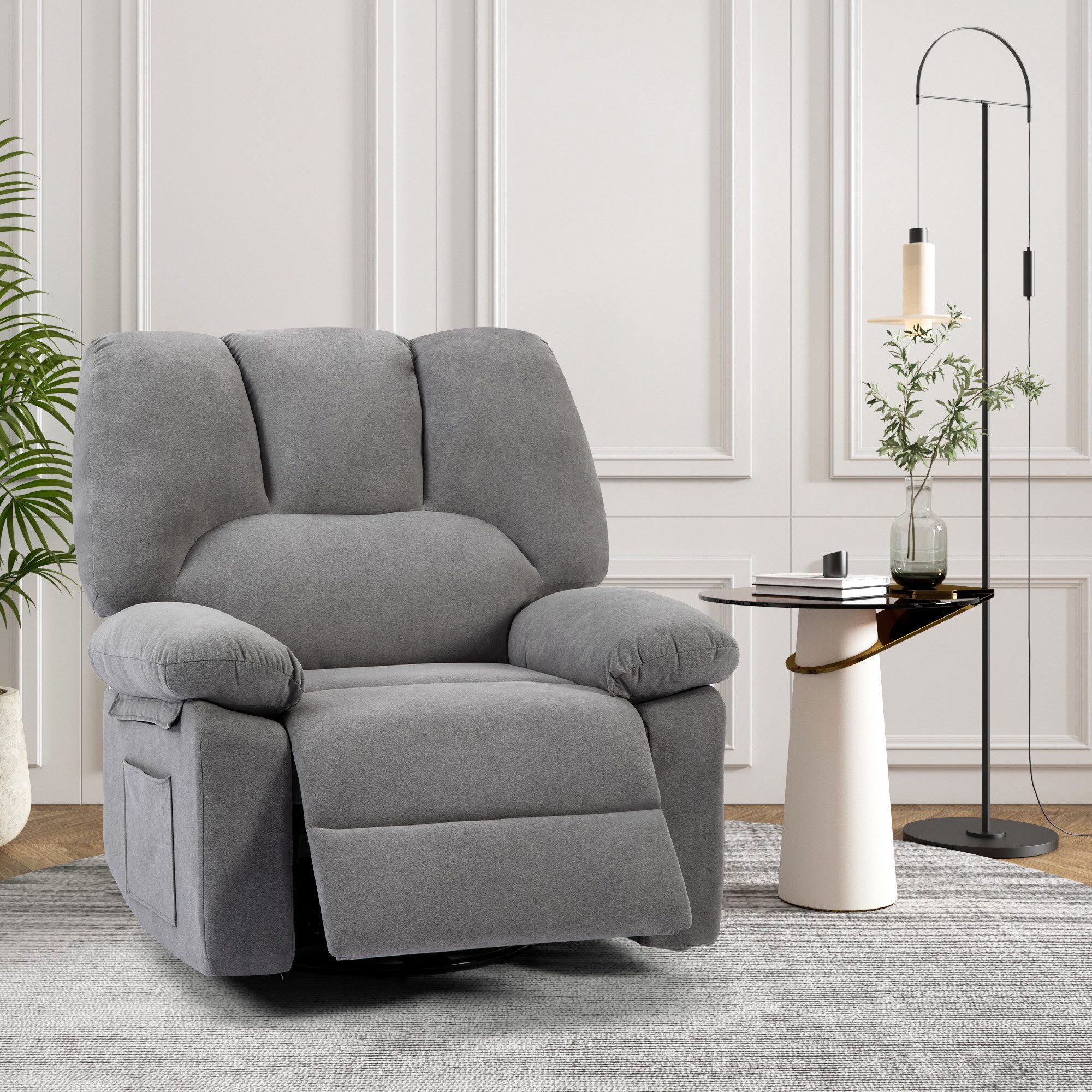 HOMYEDAMIC Relaxsessel Big-Sofa Massagesessel Drehbarer Loungesessel günstig online kaufen