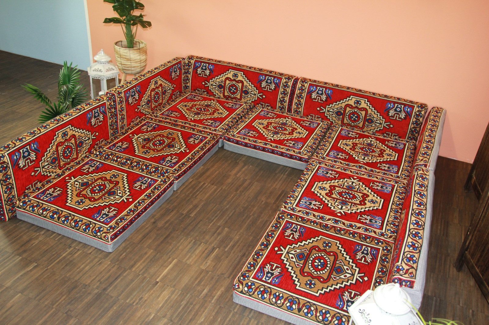 CaddeBuy Sofa Orientalische Sitzecke, Sark Kösesi, Orientalisches Sofa, Sitzkissen, 13 Teile