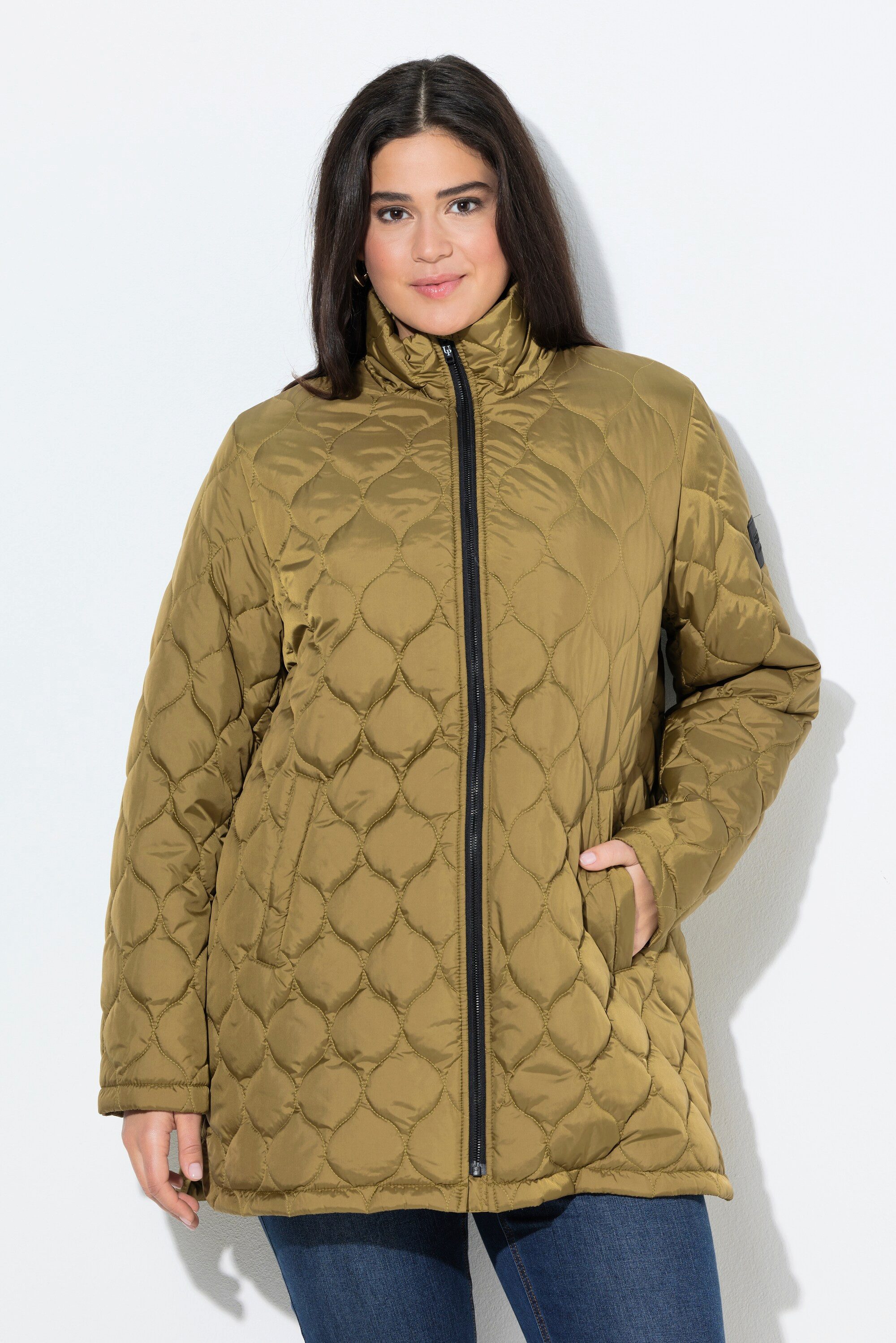 Ulla Popken Steppjacke HYPRAR Steppjacke wasserabweisend Stehkragen günstig online kaufen