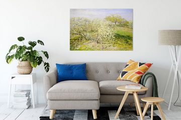 Pixxprint Leinwandbild Claude Monet - Frühling Apfelbäume in der Blüte, Claude Monet - Frühling Apfelbäume in der Blüte (1 St), Leinwandbild fertig bespannt, inkl. Zackenaufhänger